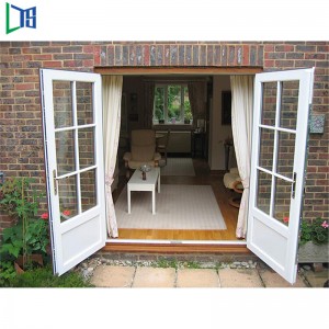 As2047 alumiininen kotelo-ovi jauhemaalilla, harmaa ja kaksinkertainen matala-E-lasitus, lämmönkestävä ja äänenkestävä