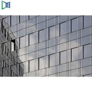 Eristävä kaksoislasitus, puolinäkyvä kehys, alumiininen verhoseinä kaupalliseen luokkaan