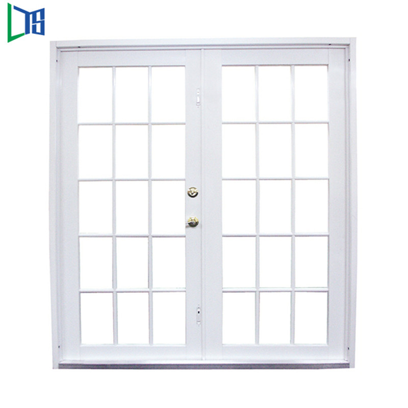 LYS 55 terminen katkaisukotelo-ovi, kääntyvä ovi, ranskalainen, ääni- ja lämmönkestävä, kaksinkertainen ikkuna, jauhemaalaus, puurake valmis ja tuotemerkin laitteisto kaupallinen tai jälleenmyyjäluokka