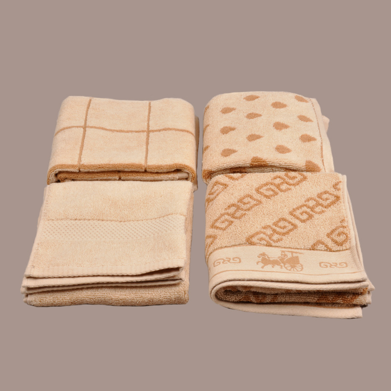 Luonnonvärinen puuvilla Jacquard-käsipyyhe