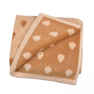 Luonnonvärinen puuvilla Jacquard-käsipyyhe