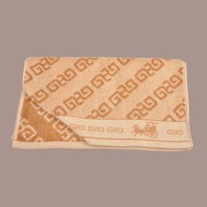 Luonnonvärinen puuvilla Jacquard-käsipyyhe