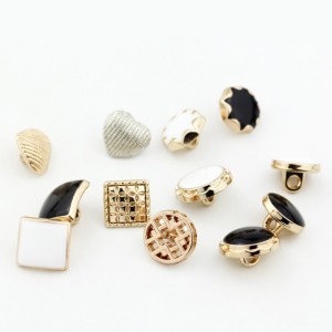 Muodin uusi muotoiltu mukautettu metalli paita napit ompelu napit 8