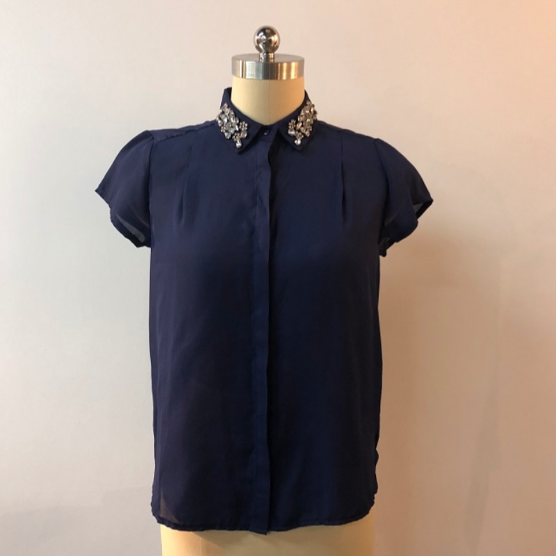 NAVY LYHYT HIHAINEN BLOUSE JLWB0011