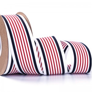 4 # mukautettua 40 mm: n lämmönsiirtotulosta kolmivärinen grosgrain-nauhanauha vaatteille