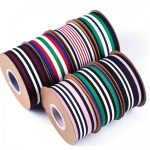 4 # mukautettua 40 mm: n lämmönsiirtotulosta kolmivärinen grosgrain-nauhanauha vaatteille