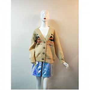 KELTAINEN PRINT CARDIGAN RLWS0106F