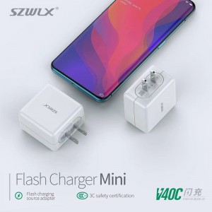 WEX - V40C OPPO VOOC - salamavirtasovitin, seinä laturi, matkalaturi