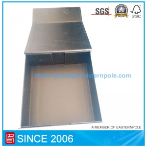 Musta ylellinen magneettitiiviste taitettava paperilaatikko