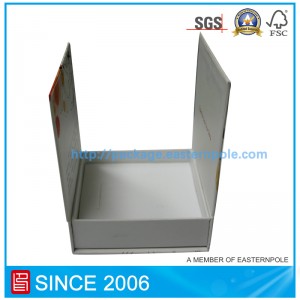 Ylellinen magneettitiivistepaperilaatikko, jossa on kaksi läppää