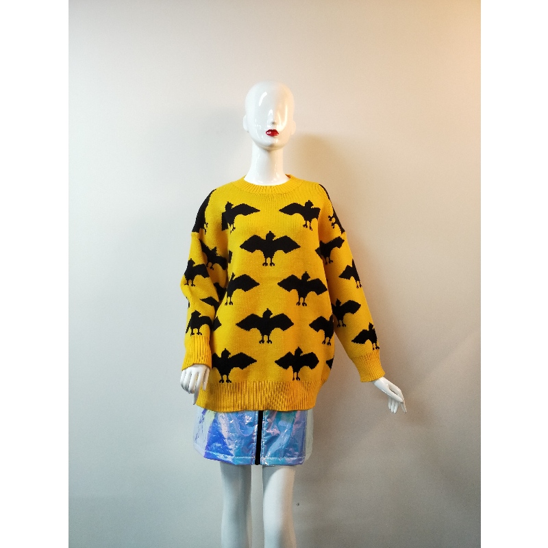 KELTAINEN PEINT LADIES SWEATER RLWS0124F