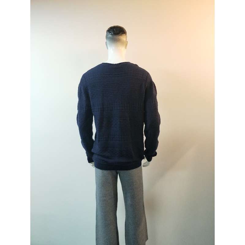 NAVY CREW SWEATER RLMS0044F