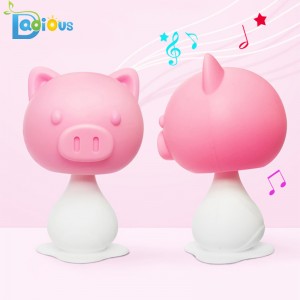 Uusi muotoilu Turvallisuus Vauva Teether Rattle Food Grade Silikoni Baby Teether BPA Free Vauva Teether