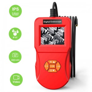 USB-endoskooppi, jossa on 4.3-kuvaruutunäyttö Borescope-tarkastus 1080P HD-käärmekamera 8-LED-valot Monitoiminen endoskooppi koneelle