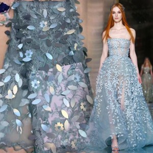 Halvat flitterit ja helmillä kangasta Aasiassa vaatteita häät mekko kangas