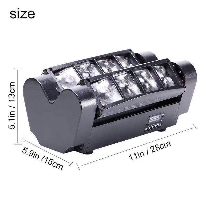 ammattimainen valmistus 8 * 10w 8 silmät hämähäkin LED-valot