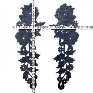 2 Lisäasetukset Virkattu kirjontakuvio, applikaatio pääntie pääntiessä