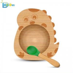 Tukku Halvat vauvanruoat Bamboo Biologisesti hajoava Bamboo Baby Plate Custom Baby Bamboo imukulho