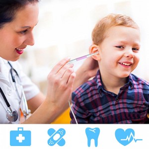 Otoscope 3 in 1 Borescope Inspection Ear Wax Remover -työkalu 720P Vedenpitävä kamera 6 säädettävällä LEDillä Yhteensopiva Android- ja iOS-järjestelmien kanssa