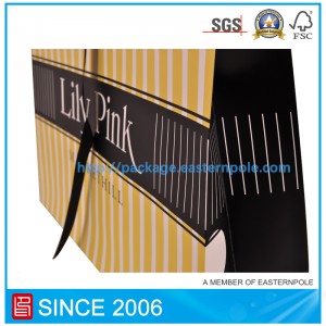 Ylellinen Lily vaaleanpunainen paperipussi, jossa on nauhan sulkeminen