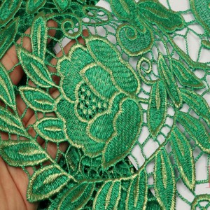 Hot myynti morsiamen mekko 3d kirjailtu pitsi kangas naisille