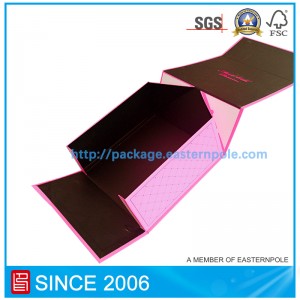 Ylellinen jäykkä kokoontaitettava laatikko, jossa on yksilöllinen muotoilu