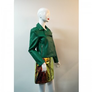 VIHREÄ PU-BIKER-TAKKI RLWPJ0011N