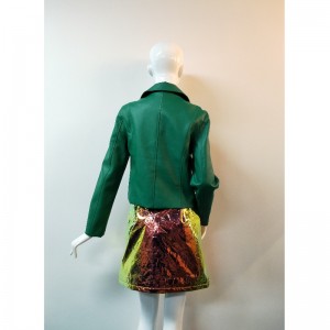 VIHREÄ PU-BIKER-TAKKI RLWPJ0011N