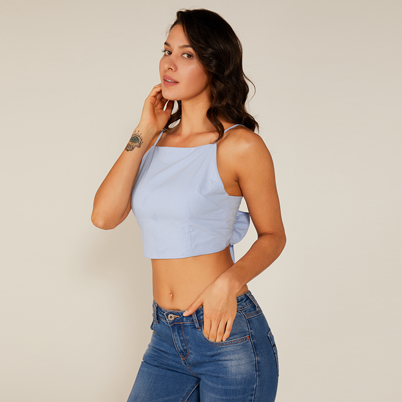 Korkealaatuinen tehdas Oem / Dom Halter Neck Bow-Knot pusero Sexy Camisole Tank Top