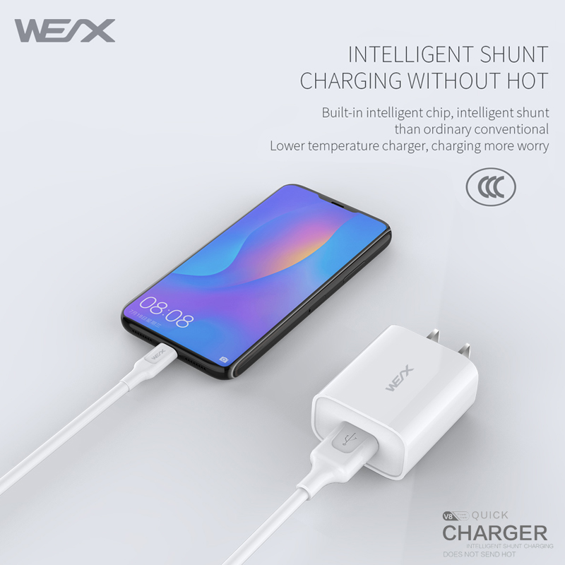 WEX -V8 yksi sataman seinälaturi usb -laturi