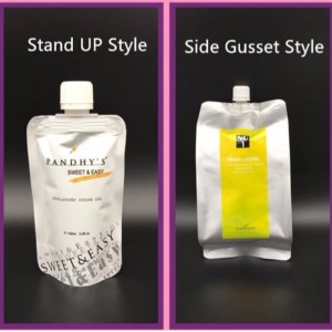 Mukautettu nestemäisen juoman pakkausseloste (Spout Pouch for beverage or detergent)