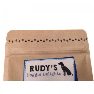 Laminoivat vetoketjulliset voimapaperilaatikot, joissa on ikkuna koirien herkkuihin