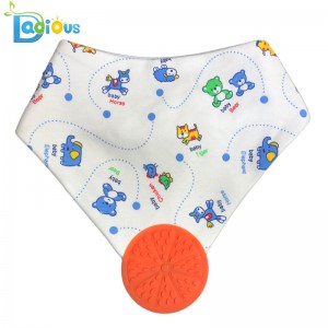 Amazonin myydyin puuvillainen ruokalappu teether-pojan kanssa Teether-ruokalappu Bandana -hampaiden rintalaput tytöille