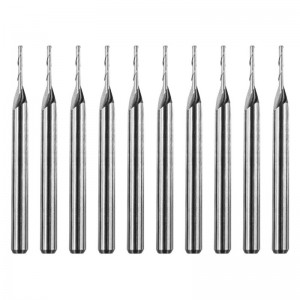 Kovametallipyörät, kaksoishuilut, kierteet, kovametalli, litteä nenäpäätehdas CNC-reititinterä 1 mm.