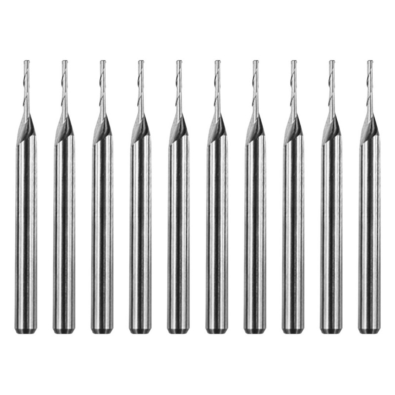Kovametallipyörät, kaksoishuilut, kierteet, kovametalli, litteä nenäpäätehdas CNC-reititinterä 1 mm.