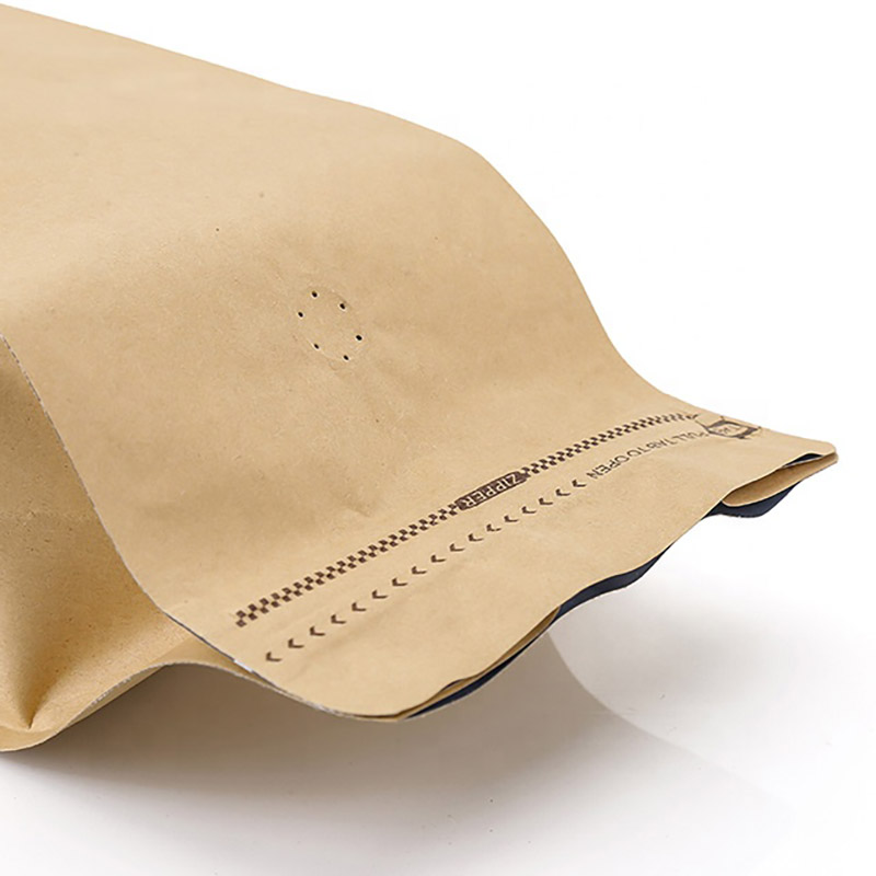 Korkealaatuiset 100 g 250 g 500 g 1 kg tavallinen kalusto litteäpohjainen ruskea voimapaperi kahvipavupussit venttiilillä ja vetoketjulla