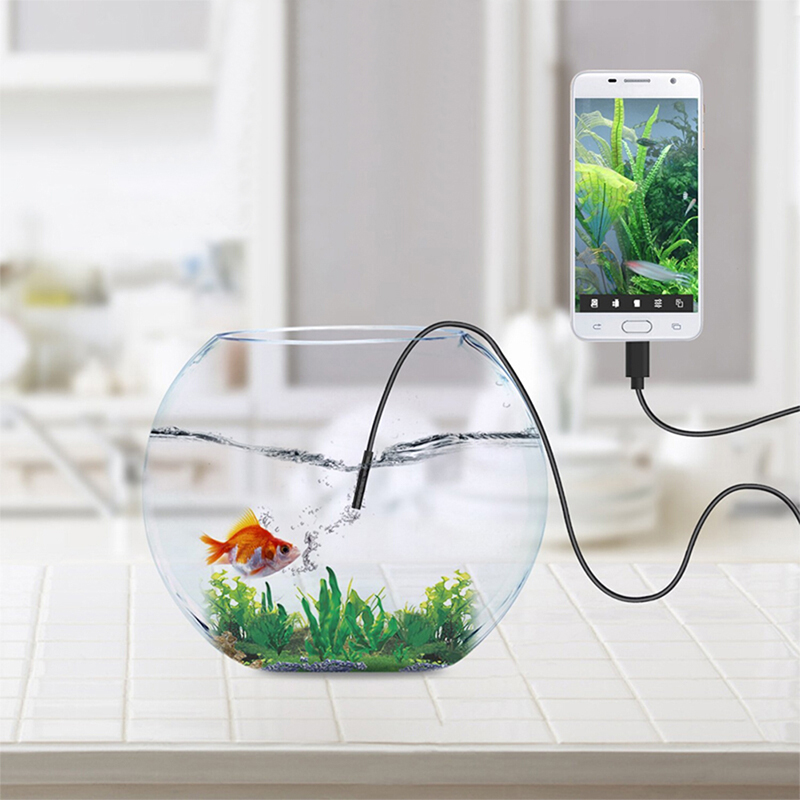 Langaton endoskooppi 2,0 megapikselin HD WiFi-boreskooppi mikroliitäntä Vedenpitävä tarkastuskäärmekamera Androidille, iOS: lle ja Windowsille, iPhonelle, Samsungille, tablet-laitteelle, Macille