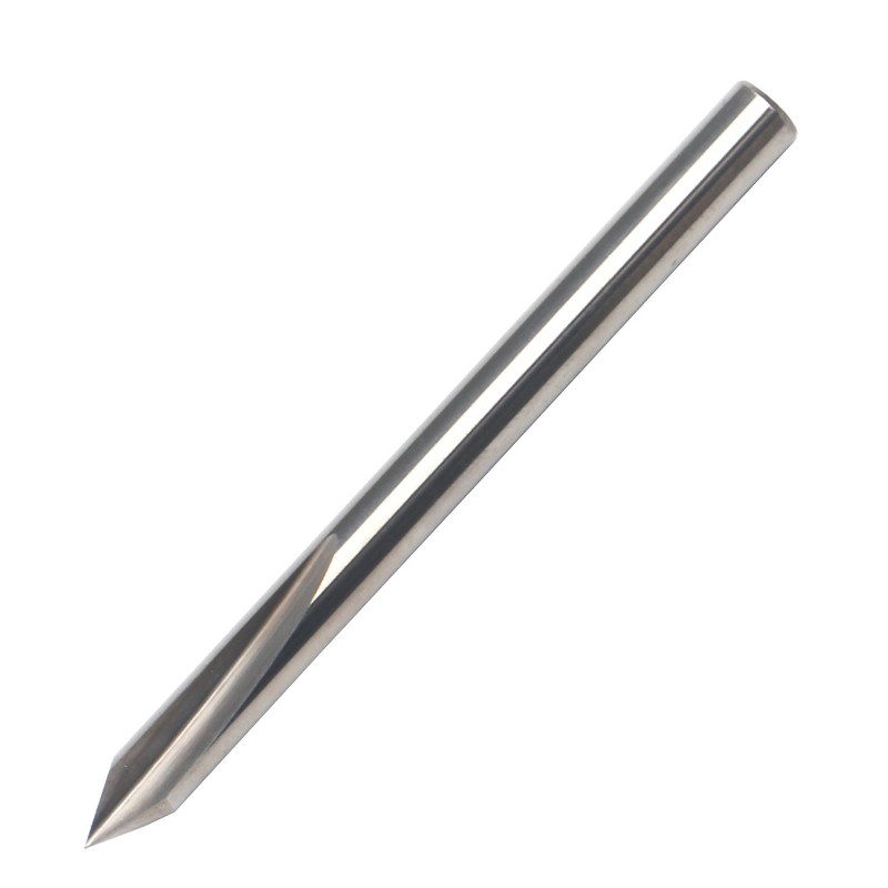 60 asteen V-bitti, EnPoint-metallikaiverrusbitti Kovametallinen kova kärjen kartio-muotoinen CNC-kaiverrusterä 2-uraisella 1/8 