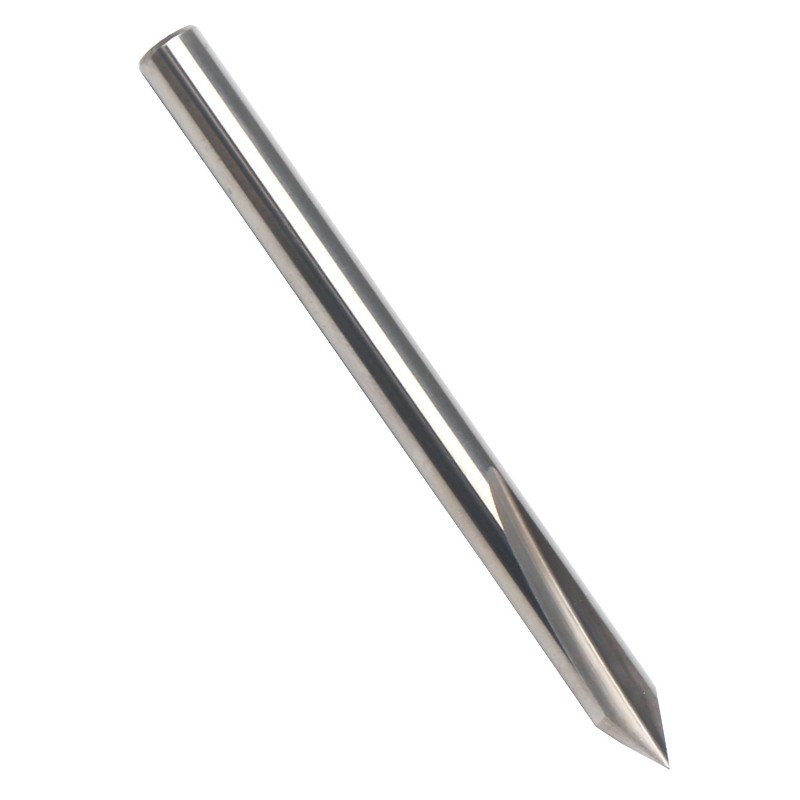 60 asteen V-bitti, EnPoint-metallikaiverrusbitti Kovametallinen kova kärjen kartio-muotoinen CNC-kaiverrusterä 2-uraisella 1/8 