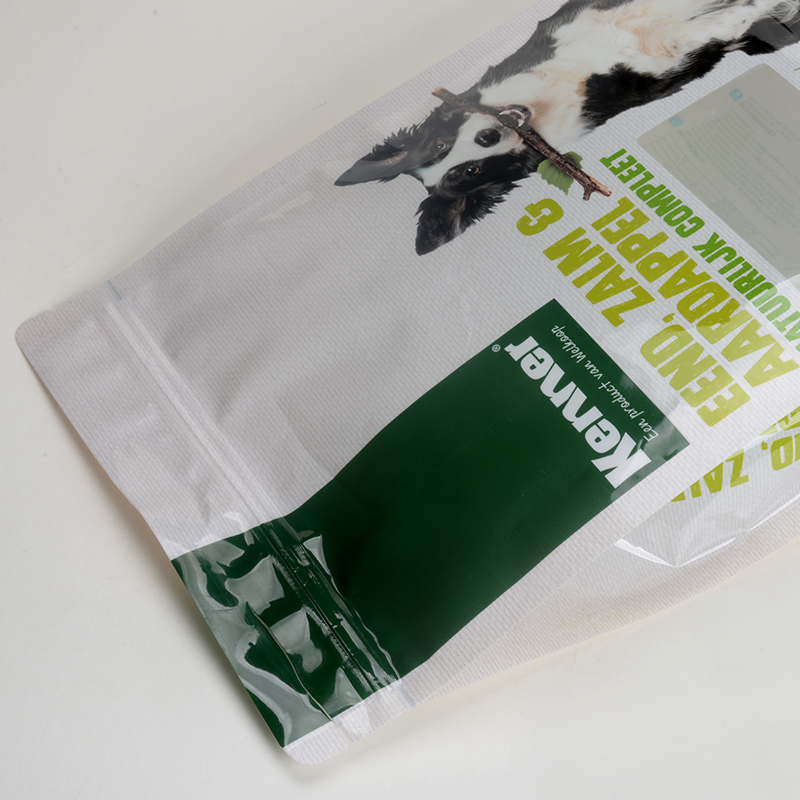 1,5 kg lemmikkieläinten ruuan pakkauspussi Side Gusset koiranruoka vetoketjullinen laukku muovi-laminoitu pakastettu kana-kananliha-pakkauspussi