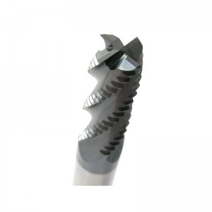 Kiinteän kovametallin karhennuspäätymyllyt, HRC45 Tialn-pinnoitetulla, 4 uraa, halkaisija 1/4 \