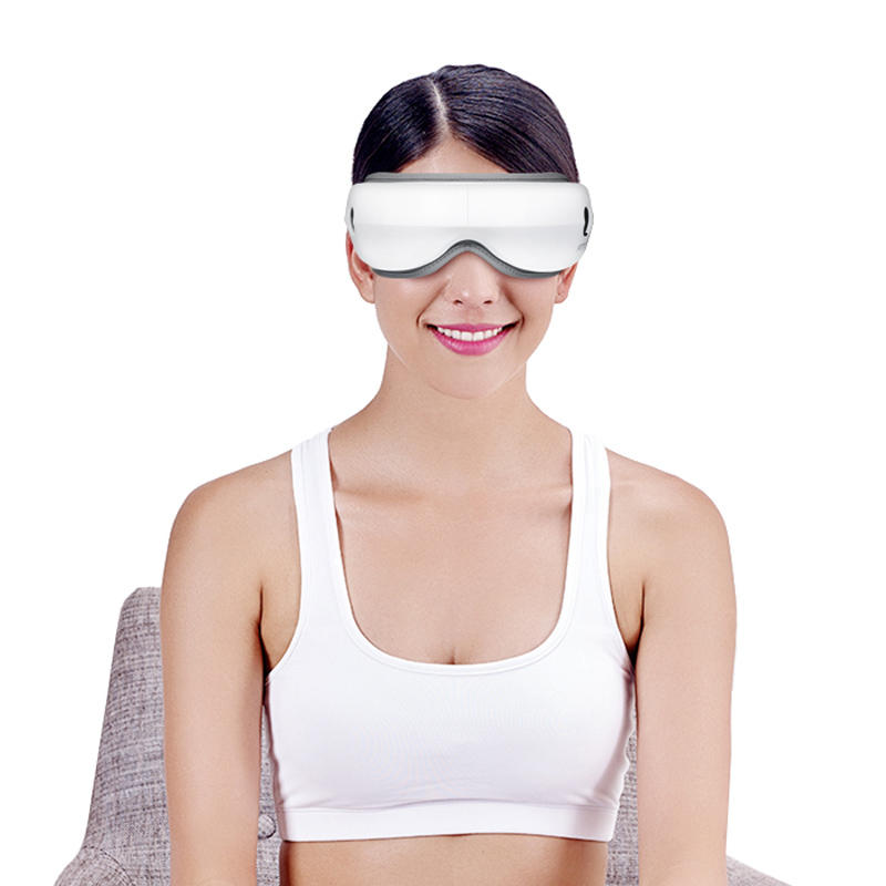 Ladattava 180 ° kannettava kannettava langaton Bluetooth-silmähoitohierontalaite, jossa on ilmanpaine, kuuma kompressio, värähtely, musiikki silmien väsymystä varten, silmien kuivuminen ja tummat ympyrät