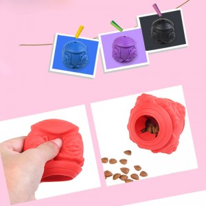 Silikoni lemmikkieläinten lelut koiran molaarinen lelu lemmikkiruoka vuotava pallo silikoni purema Lelu