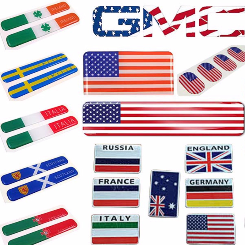 amerikkalainen lippu kupullinen tarra, tunnus Autotarrat