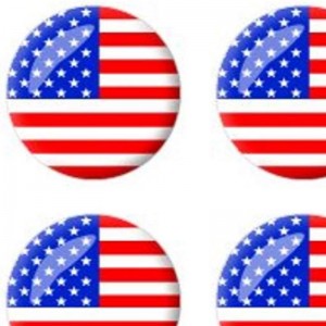 amerikkalainen lippu kupullinen tarra, tunnus Autotarrat