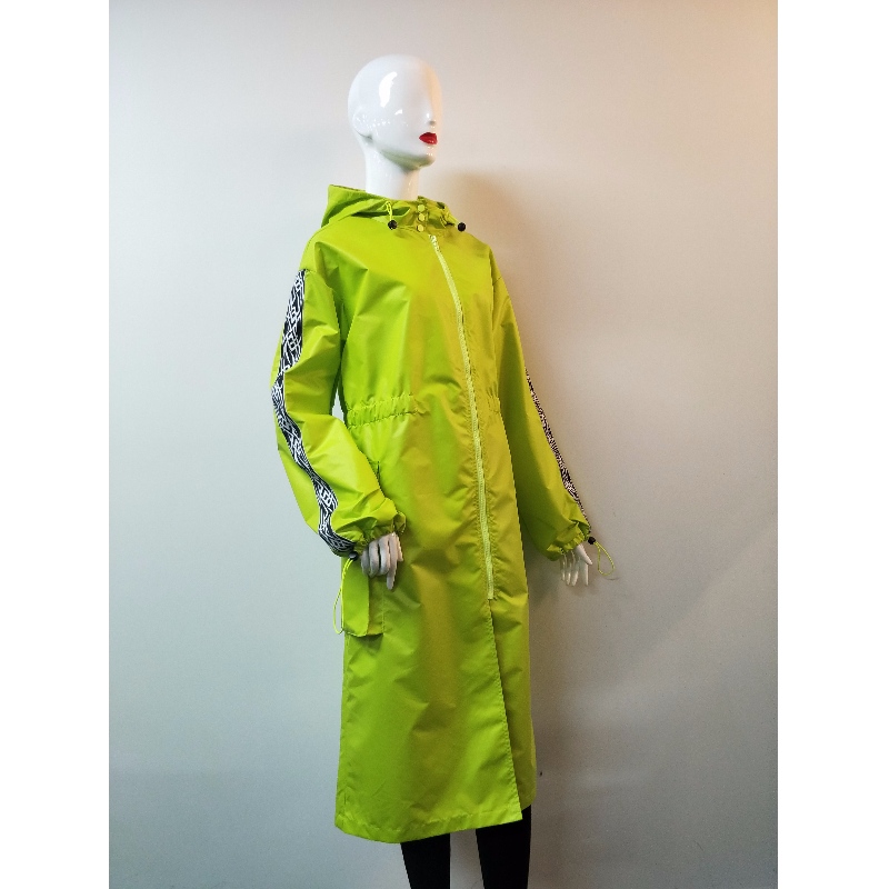NAISTEN FLUORESCENT VIHREÄ PITKÄVALIININEN WINDBREAK TAKKI RLWJ0009