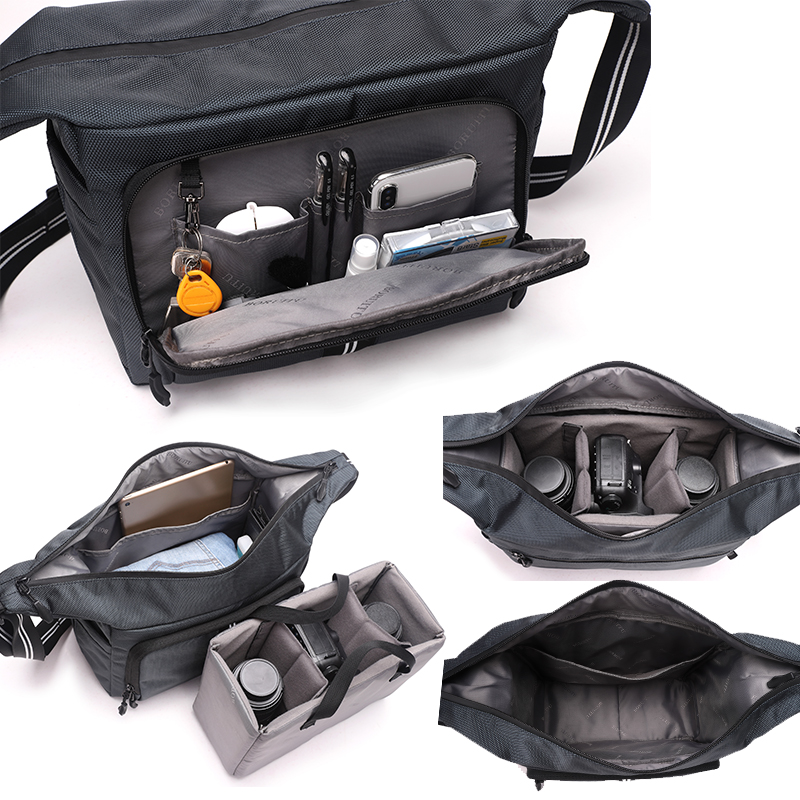 BRTMH50 Korkealaatuinen yhden olkalaukun miesten yrityslaukku nylon vedenpitävä kannettava kamerapussi