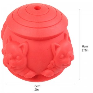 Silikoni lemmikkieläinten lelut koiran molaarinen lelu lemmikkiruoka vuotava pallo silikoni purema Lelu