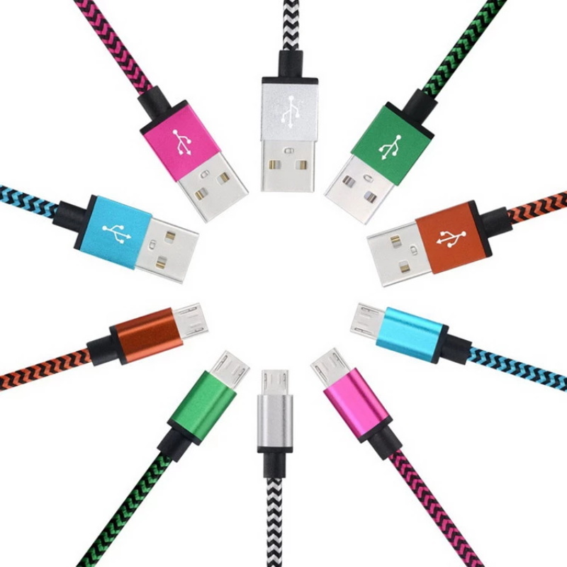 Nylon punottu datakaapeli