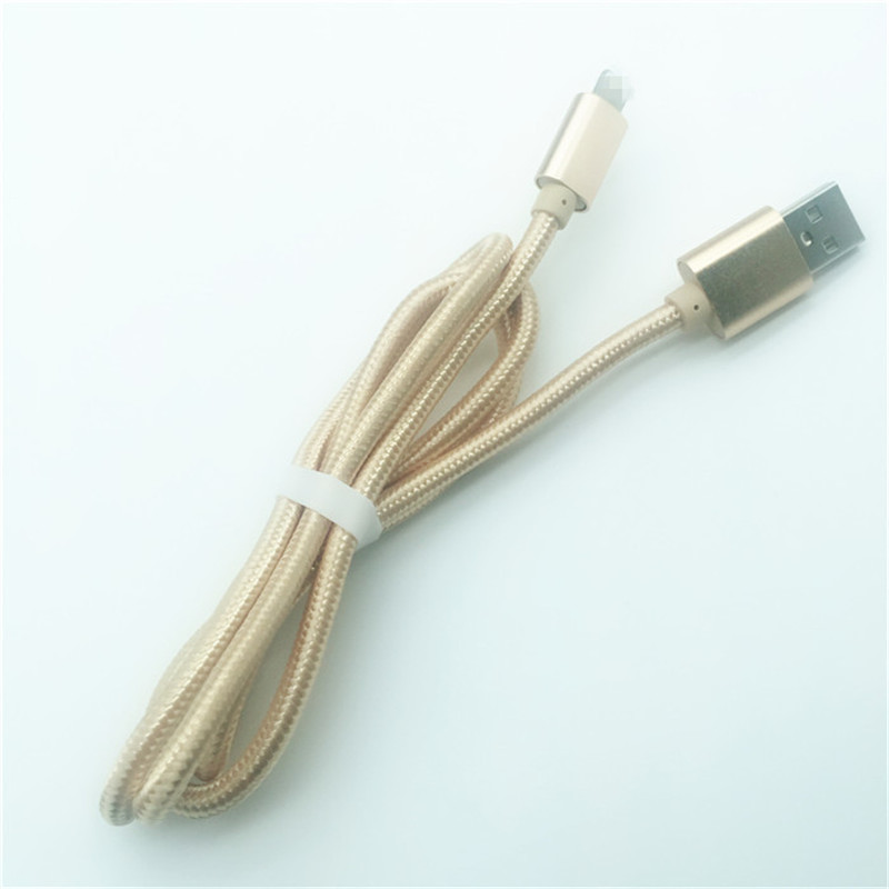 KPS-1005CB 8PIN Kuuma myynti 1M nylon punottu 2.4A nopea lataus usb-datakaapeli